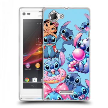 Силиконовый чехол на Sony Xperia L с принтом Лило и Стич