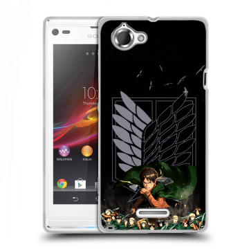 Силиконовый чехол на Sony Xperia L с принтом Атака титанов Силиконовый чехол на Sony Xperia L с принтом Атака титанов
