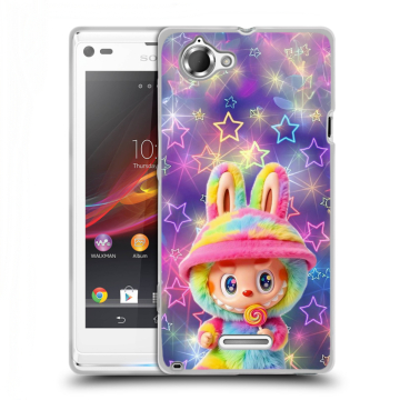 Силиконовый чехол на Sony Xperia L с принтом Labubu Лабубу Силиконовый чехол на Sony Xperia L с принтом Labubu Лабубу