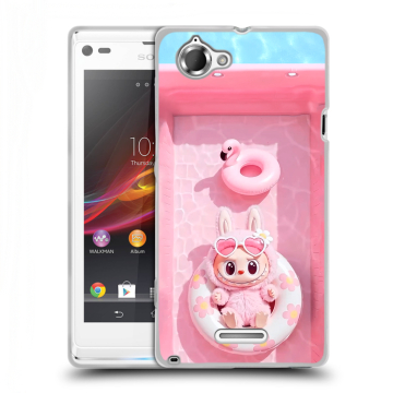 Силиконовый чехол на Sony Xperia L с принтом Labubu Лабубу Силиконовый чехол на Sony Xperia L с принтом Labubu Лабубу