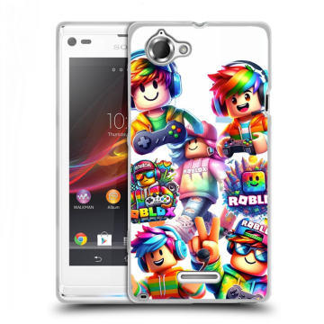 Силиконовый чехол на Sony Xperia L с принтом Roblox Роблокс Силиконовый чехол на Sony Xperia L с принтом Roblox Роблокс