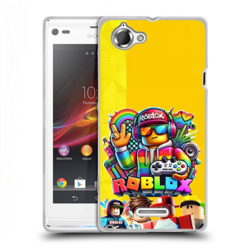 Силиконовый чехол на Sony Xperia L с принтом Roblox Роблокс Силиконовый чехол на Sony Xperia L с принтом Roblox Роблокс