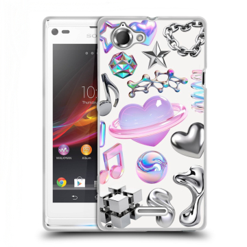 Силиконовый чехол на Sony Xperia L с принтом Y2K Силиконовый чехол на Sony Xperia L с принтом Y2K