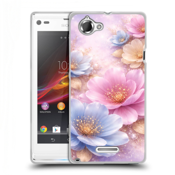 Силиконовый чехол на Sony Xperia L с принтом женский Силиконовый чехол на Sony Xperia L с принтом женский