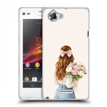 Силиконовый чехол на Sony Xperia L с принтом женский Силиконовый чехол на Sony Xperia L с принтом женский