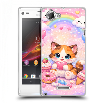Силиконовый чехол на Sony Xperia L с принтом для девочек Силиконовый чехол на Sony Xperia L с принтом для девочек