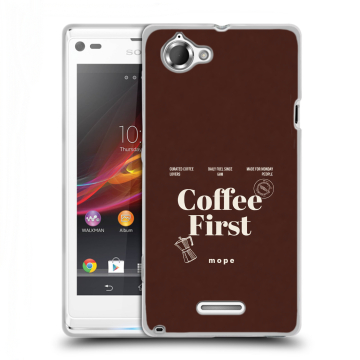 Силиконовый чехол на Sony Xperia L с принтом женский Силиконовый чехол на Sony Xperia L с принтом женский