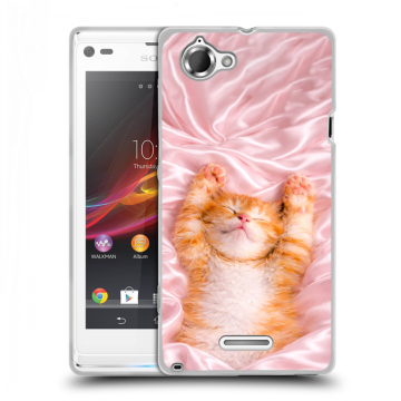 Силиконовый чехол на Sony Xperia L с принтом женский Силиконовый чехол на Sony Xperia L с принтом женский