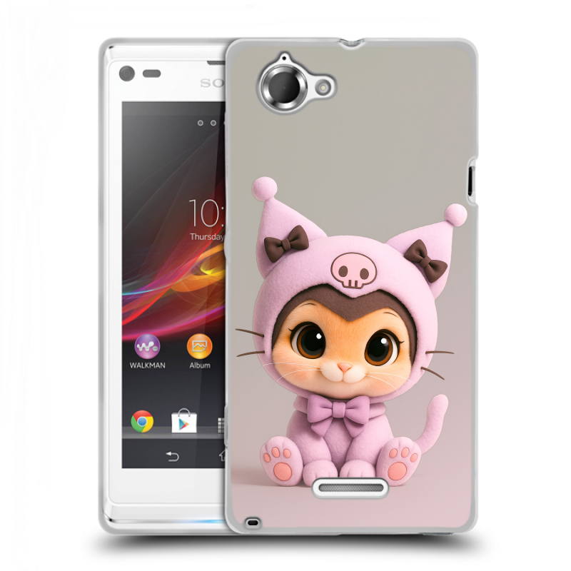 Силиконовый чехол на Sony Xperia L с принтом Куроми Kuromi Силиконовый чехол на Sony Xperia L с принтом Куроми Kuromi