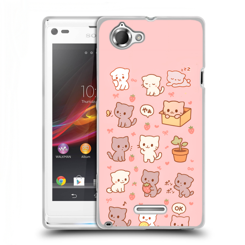 Силиконовый чехол на Sony Xperia L с принтом Hello Kitty Хелоу Кити Силиконовый чехол на Sony Xperia L с принтом Hello Kitty Хелоу Кити