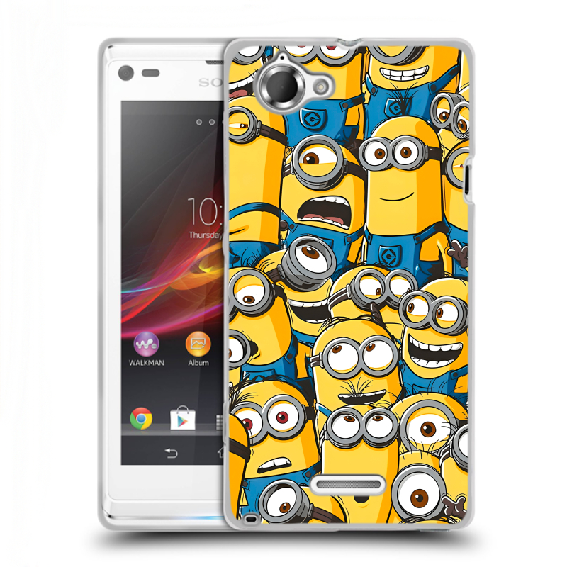 Силиконовый чехол на Sony Xperia L с принтом Миньоны Силиконовый чехол на Sony Xperia L с принтом Миньоны