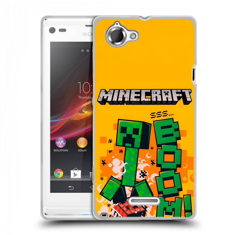Силиконовый чехол на Sony Xperia L с принтом Майнкрафт Minecraft Силиконовый чехол на Sony Xperia L с принтом Майнкрафт Minecraft