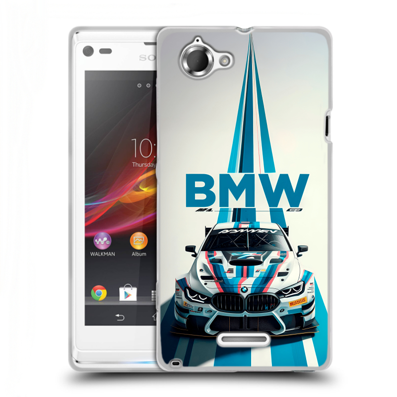 Силиконовый чехол на Sony Xperia L с принтом БМВ BMW Силиконовый чехол на Sony Xperia L с принтом БМВ BMW