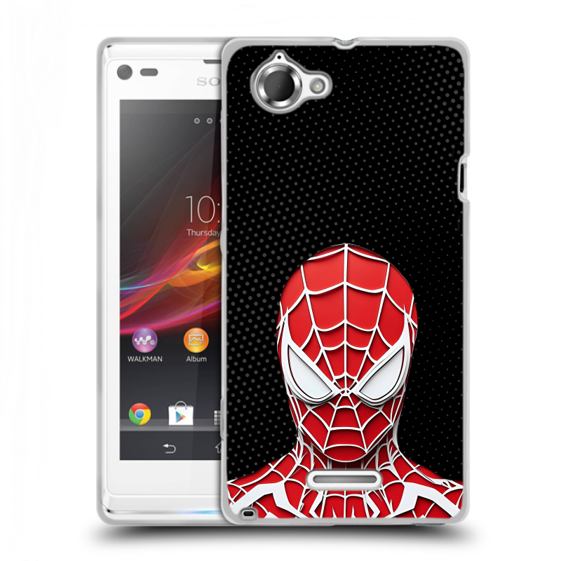 Силиконовый чехол на Sony Xperia L с принтом человек паук spiderman Силиконовый чехол на Sony Xperia L с принтом человек паук spiderman