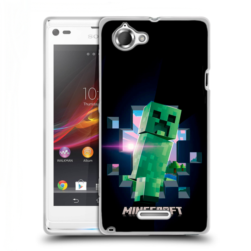 Силиконовый чехол на Sony Xperia L с принтом Майнкрафт Minecraft Силиконовый чехол на Sony Xperia L с принтом Майнкрафт Minecraft