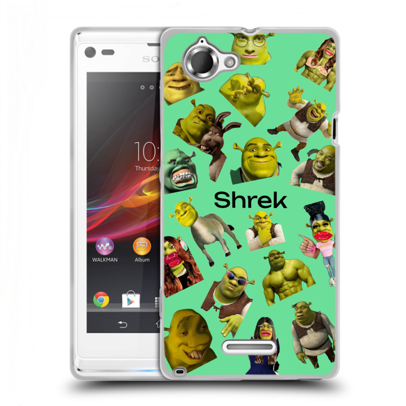 Силиконовый чехол на Sony Xperia L с принтом Шрек Shrek Силиконовый чехол на Sony Xperia L с принтом Шрек Shrek