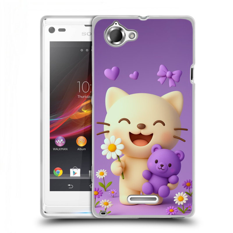 Силиконовый чехол на Sony Xperia L с принтом для девочек Силиконовый чехол на Sony Xperia L с принтом для девочек