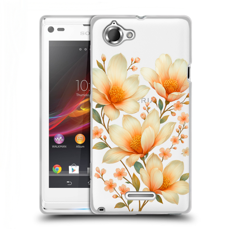 Силиконовый чехол на Sony Xperia L с принтом Цветы Силиконовый чехол на Sony Xperia L с принтом Цветы