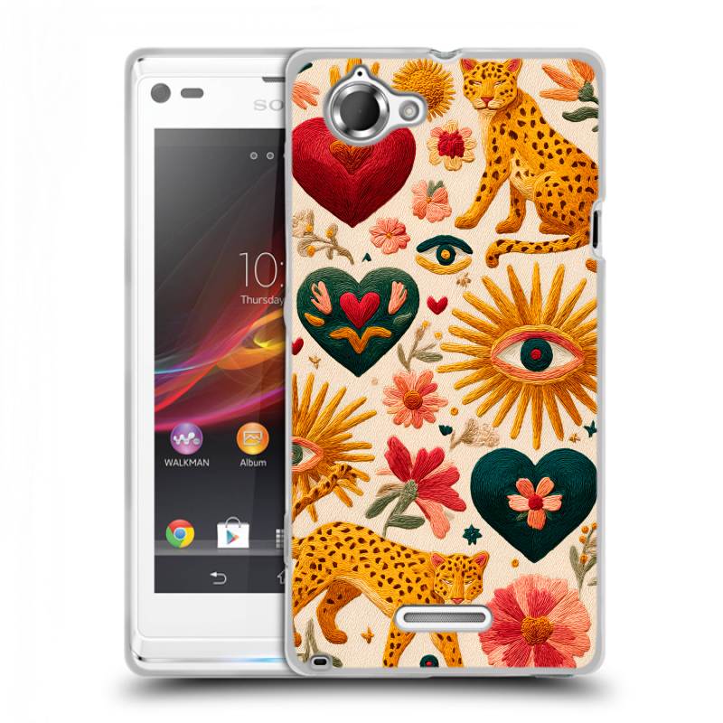 Силиконовый чехол на Sony Xperia L с принтом Модный принт Силиконовый чехол на Sony Xperia L с принтом Модный принт