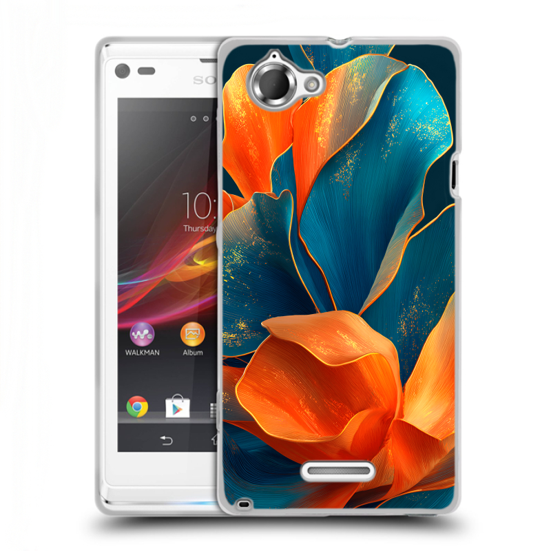Силиконовый чехол на Sony Xperia L с принтом Цветы Силиконовый чехол на Sony Xperia L с принтом Цветы