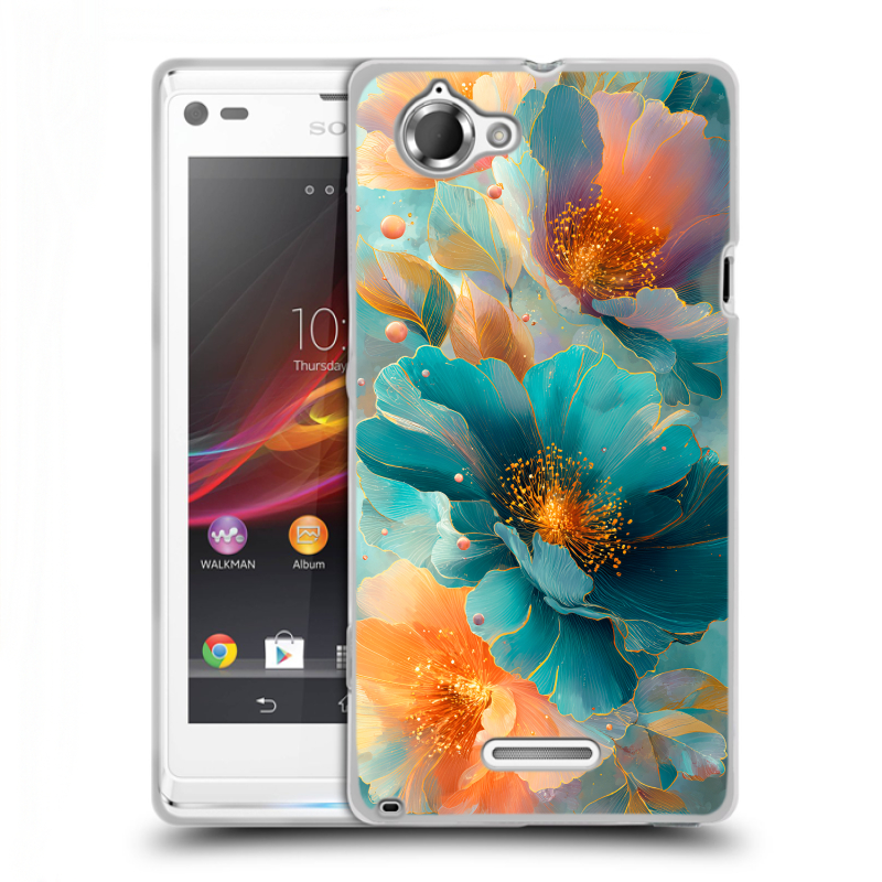 Силиконовый чехол на Sony Xperia L с принтом Цветы Силиконовый чехол на Sony Xperia L с принтом Цветы