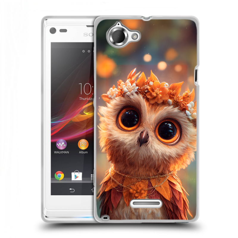 Силиконовый чехол на Sony Xperia L с принтом Милая сова Силиконовый чехол на Sony Xperia L с принтом Милая сова