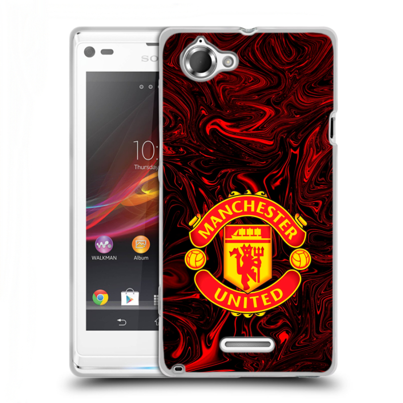 Силиконовый чехол на Sony Xperia L с принтом Manchester United Силиконовый чехол на Sony Xperia L с принтом Manchester United