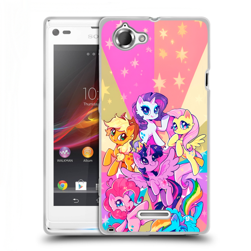 Силиконовый чехол на Sony Xperia L с принтом My little pony Дружба чудо Силиконовый чехол на Sony Xperia L с принтом My little pony Дружба чудо