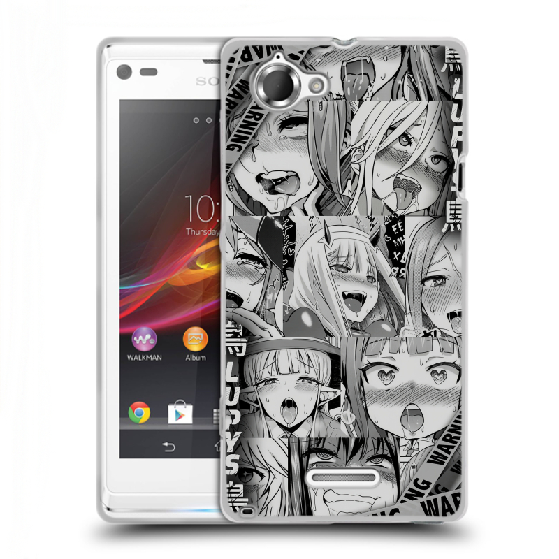 Силиконовый чехол на Sony Xperia L с принтом Ahegao Ахегао Аниме Силиконовый чехол на Sony Xperia L с принтом Ahegao Ахегао Аниме