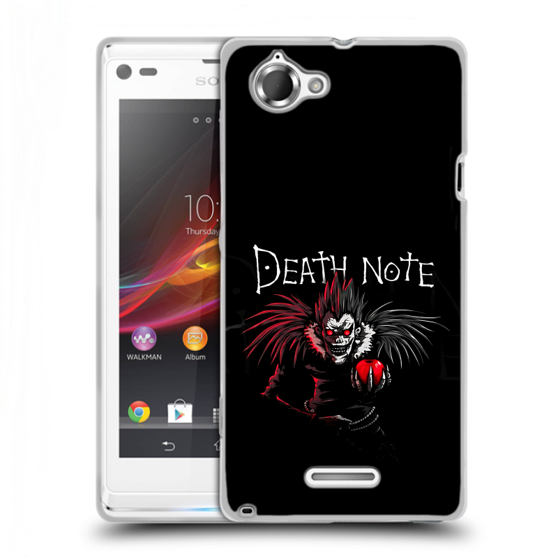 Силиконовый чехол на Sony Xperia L с принтом Death note Тетрадь смерти Силиконовый чехол на Sony Xperia L с принтом Death note Тетрадь смерти