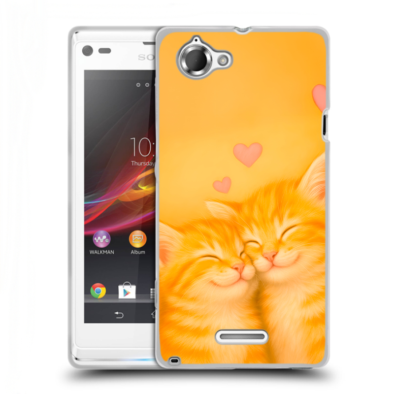 Силиконовый чехол на Sony Xperia L с принтом Милые котята Силиконовый чехол на Sony Xperia L с принтом Милые котята
