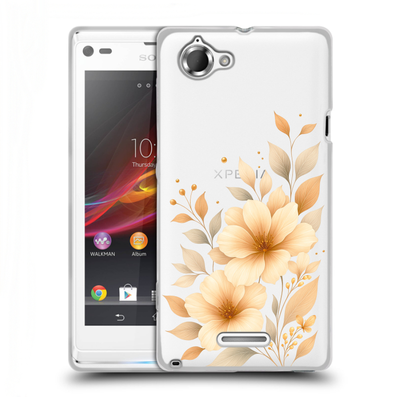 Силиконовый чехол на Sony Xperia L с принтом для девушки Силиконовый чехол на Sony Xperia L с принтом для девушки