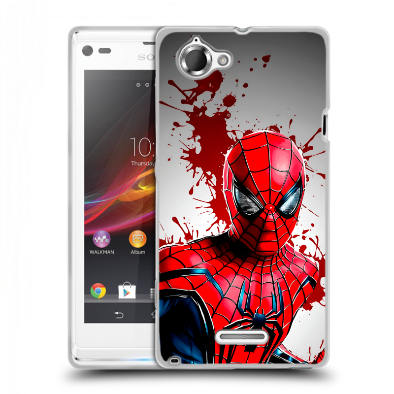 Силиконовый чехол на Sony Xperia L с принтом Spiderman Человек паук Силиконовый чехол на Sony Xperia L с принтом Spiderman Человек паук