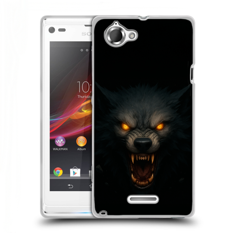 Силиконовый чехол на Sony Xperia L с принтом Волк Силиконовый чехол на Sony Xperia L с принтом Волк