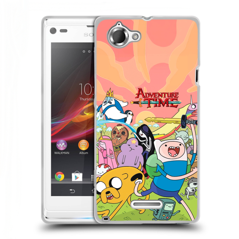 Силиконовый чехол на Sony Xperia L с принтом Adventure time Время приключений Силиконовый чехол на Sony Xperia L с принтом Adventure time Время приключений