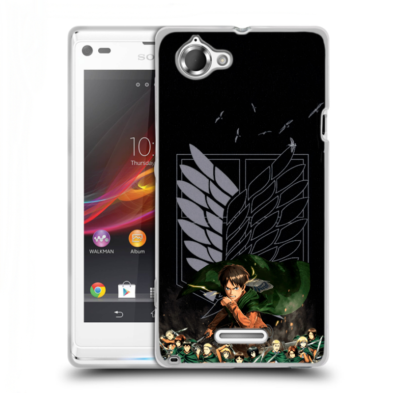 Силиконовый чехол на Sony Xperia L с принтом Атака титанов Силиконовый чехол на Sony Xperia L с принтом Атака титанов