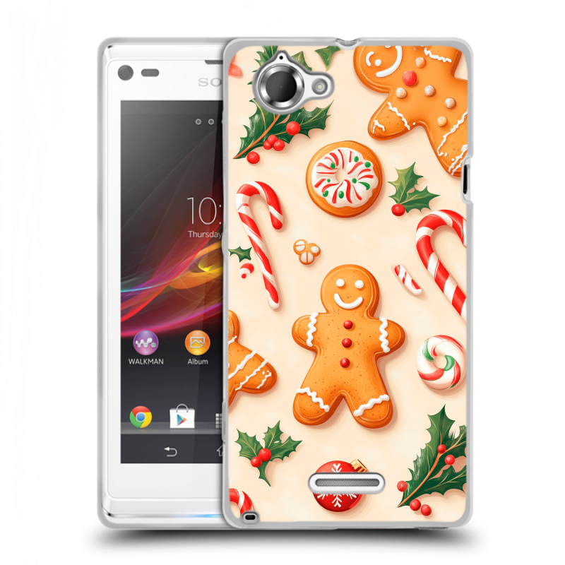 Силиконовый чехол на Sony Xperia L с принтом Новый год Силиконовый чехол на Sony Xperia L с принтом Новый год
