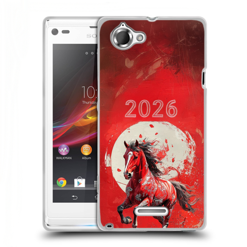 Силиконовый чехол на Sony Xperia L с принтом Новый год Силиконовый чехол на Sony Xperia L с принтом Новый год