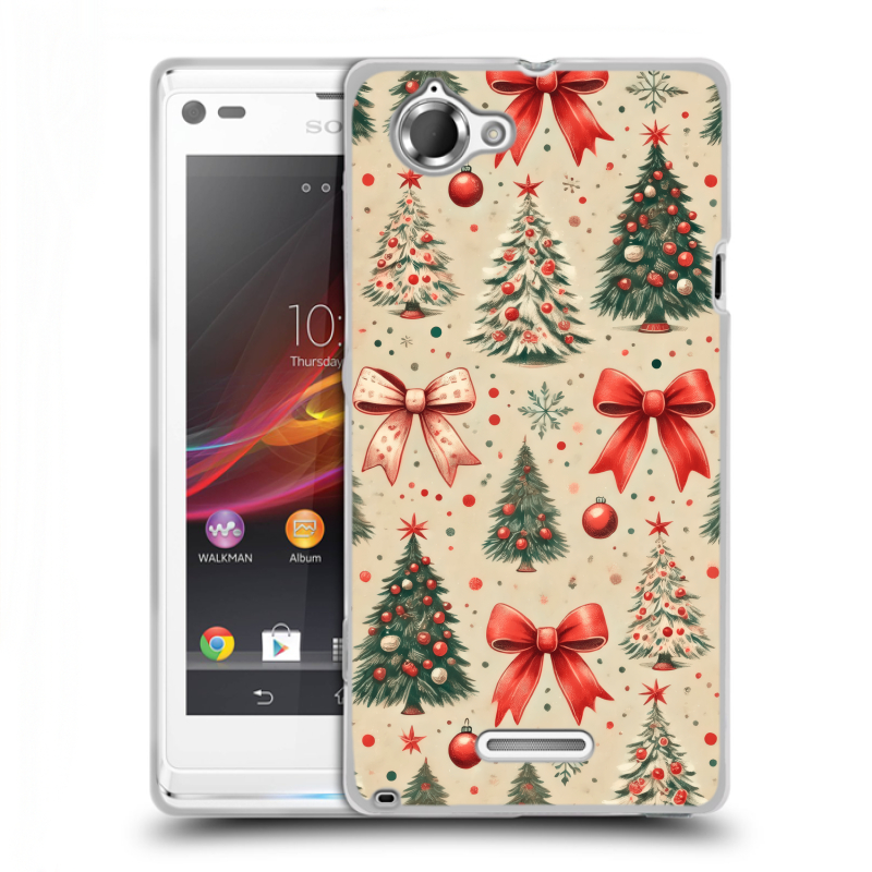 Силиконовый чехол на Sony Xperia L с принтом Новый год Силиконовый чехол на Sony Xperia L с принтом Новый год