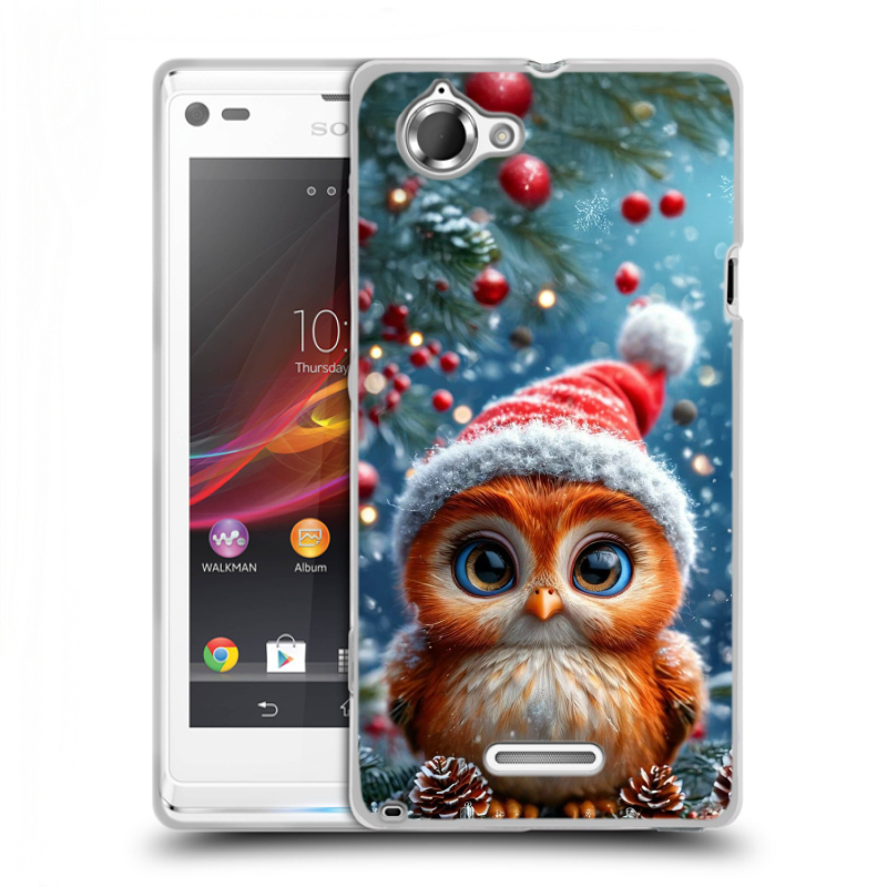 Силиконовый чехол на Sony Xperia L с принтом Новый год Силиконовый чехол на Sony Xperia L с принтом Новый год