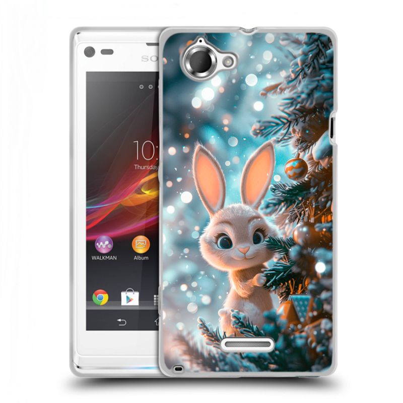 Силиконовый чехол на Sony Xperia L с принтом Новый год Силиконовый чехол на Sony Xperia L с принтом Новый год