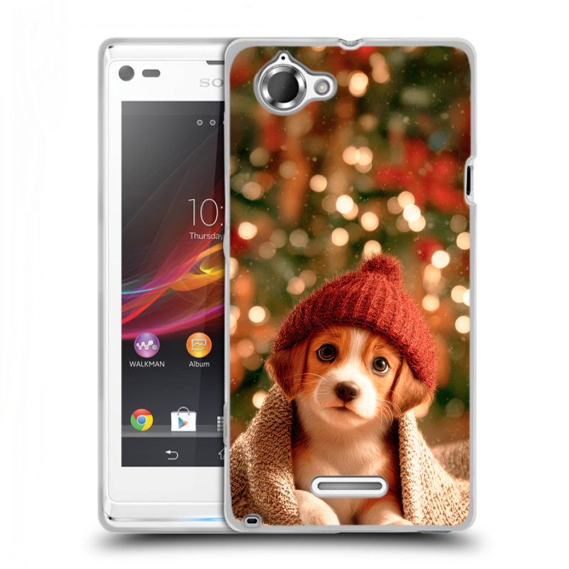 Силиконовый чехол на Sony Xperia L с принтом Новый год Силиконовый чехол на Sony Xperia L с принтом Новый год