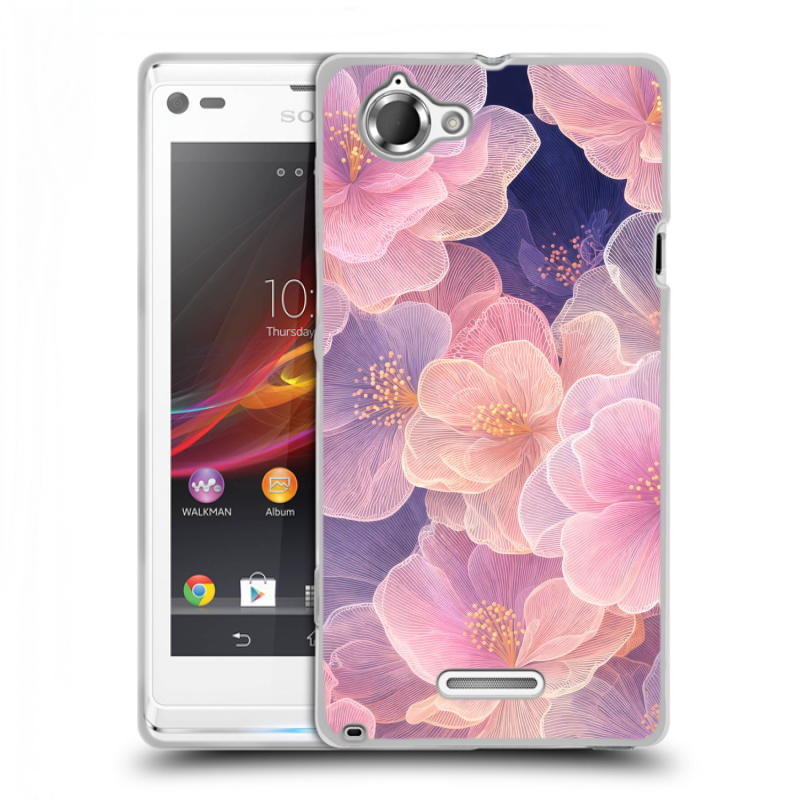 Силиконовый чехол на Sony Xperia L с принтом женский Силиконовый чехол на Sony Xperia L с принтом женский