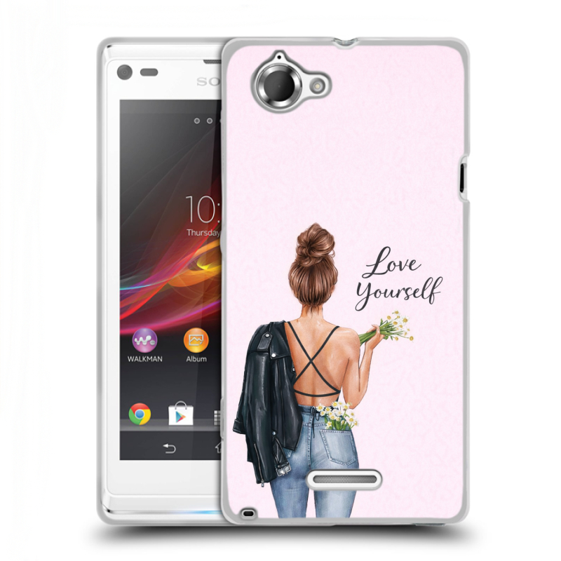 Силиконовый чехол на Sony Xperia L с принтом женский Силиконовый чехол на Sony Xperia L с принтом женский