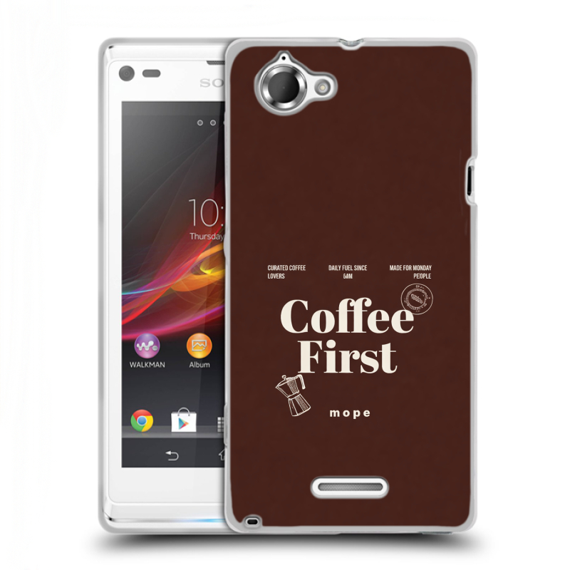 Силиконовый чехол на Sony Xperia L с принтом женский Силиконовый чехол на Sony Xperia L с принтом женский