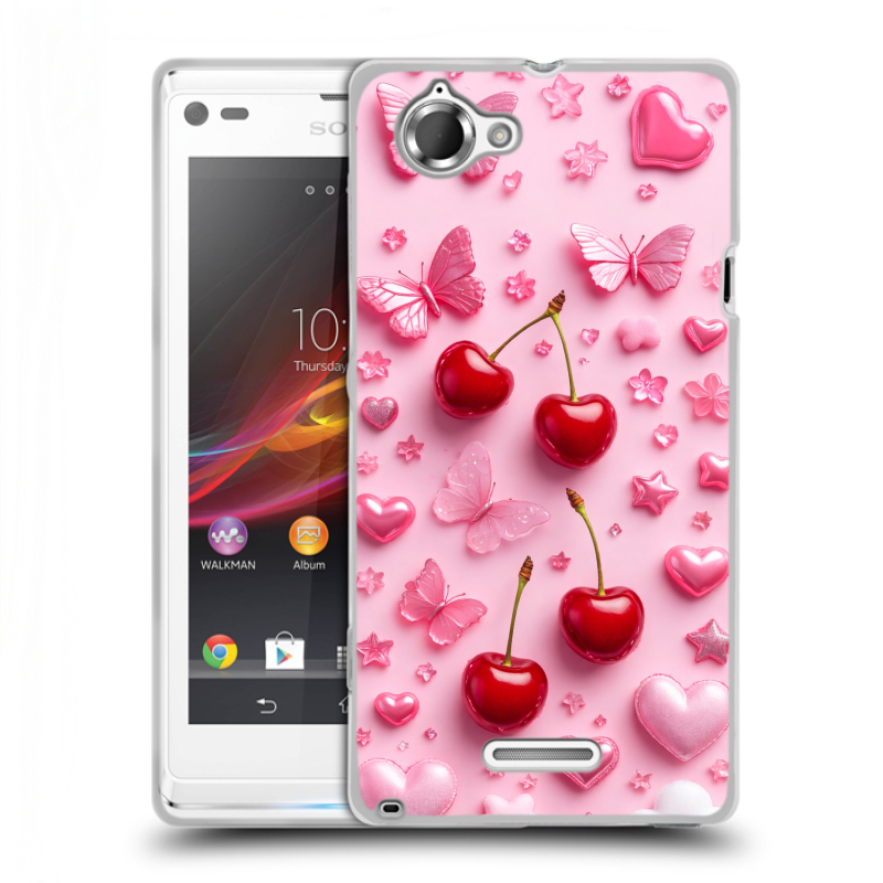 Силиконовый чехол на Sony Xperia L с принтом для девочек Силиконовый чехол на Sony Xperia L с принтом для девочек