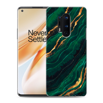 Силиконовый чехол на OnePlus 8 Pro с принтом Мрамор зеленое золото Силиконовый чехол на OnePlus 8 Pro с принтом Мрамор зеленое золото