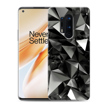 Силиконовый чехол на OnePlus 8 Pro с принтом Черные кристаллы Силиконовый чехол на OnePlus 8 Pro с принтом Черные кристаллы