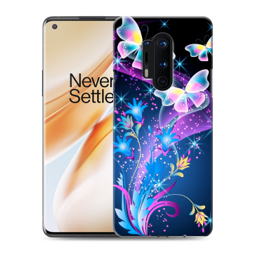 Силиконовый чехол на OnePlus 8 Pro с принтом Бабочки