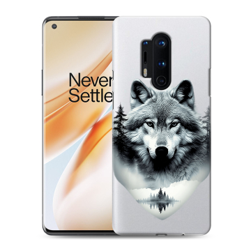 Силиконовый чехол на OnePlus 8 Pro с принтом Волк в лесу Силиконовый чехол на OnePlus 8 Pro с принтом Волк в лесу